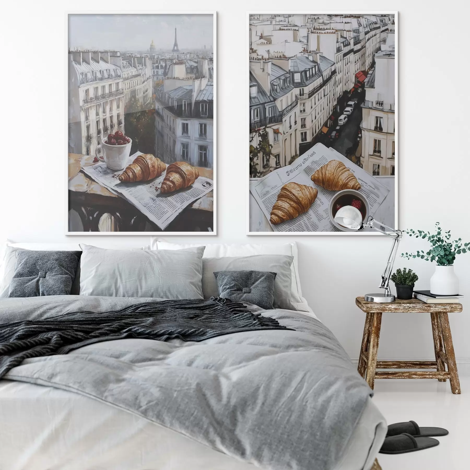 fotószőnyeg Városnézés egy párizsi erkélyen, Eiffel-torony, eper, kávé, napló d00445