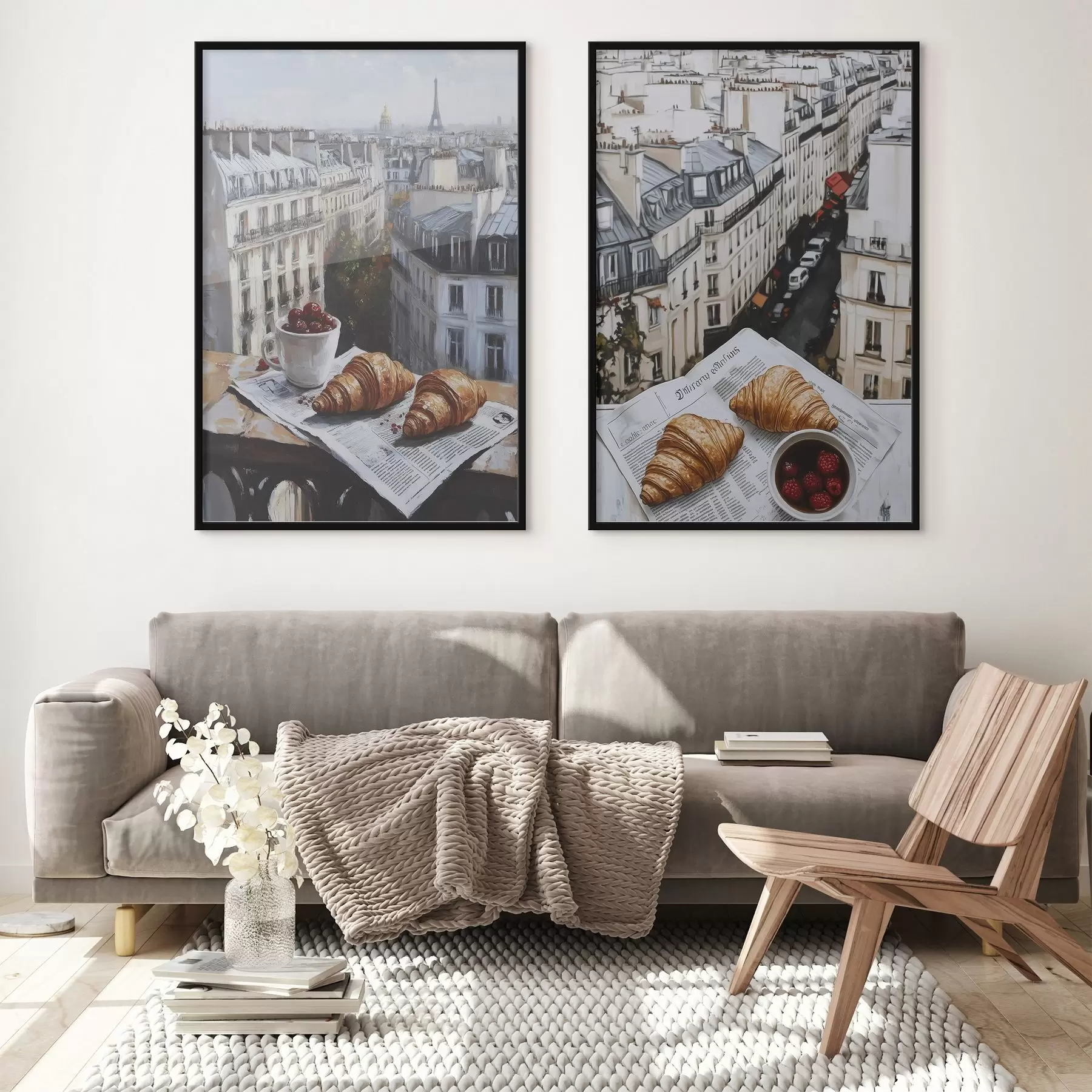 fotószőnyeg Városnézés egy párizsi erkélyen, Eiffel-torony, eper, kávé, napló d00445