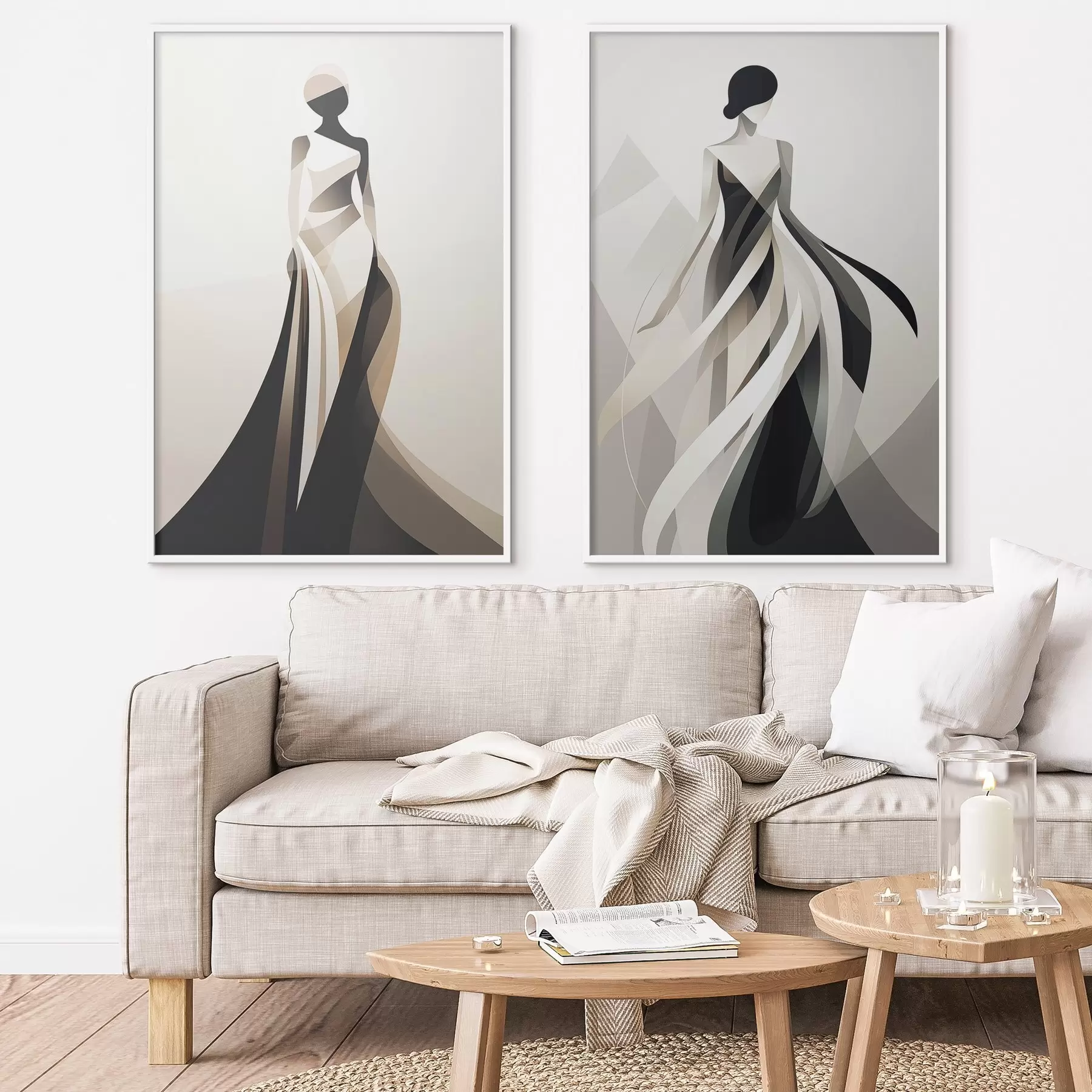 fotószőnyeg Sziluett kompozíció világos és sötét árnyalatokban d00465