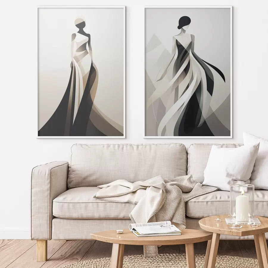 fotószőnyeg Sziluett kompozíció világos és sötét árnyalatokban d00465