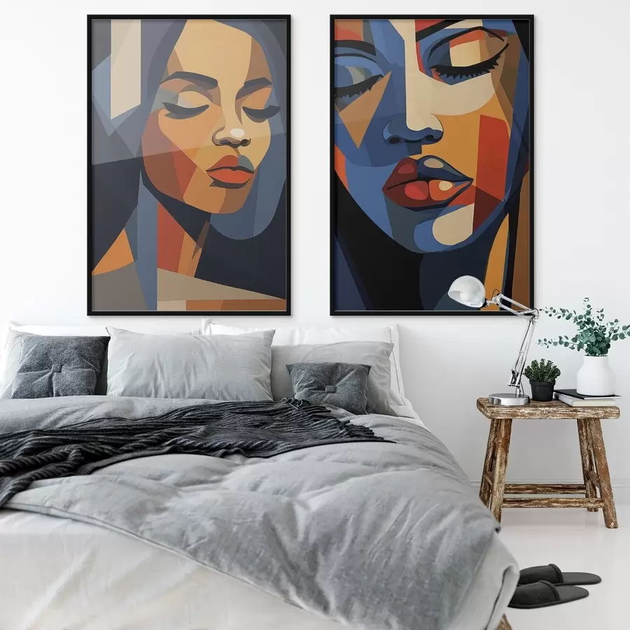 fotószőnyeg Színes portrék pop art stílusban d00467