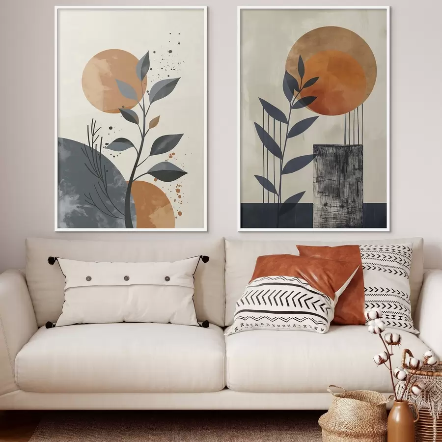 fotószőnyeg Levelek naplementében d00469