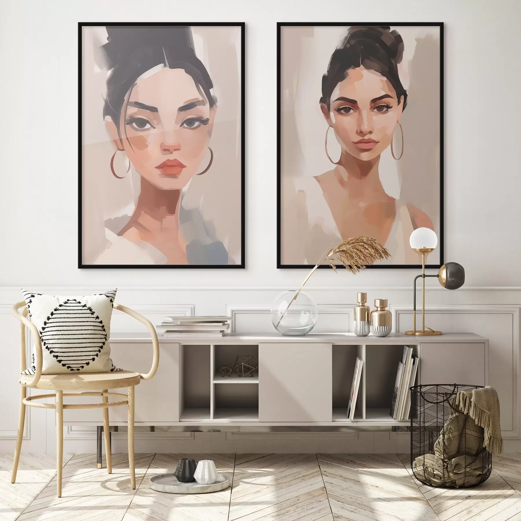 fotószőnyeg Portré egy lány utánzata festmény d00484