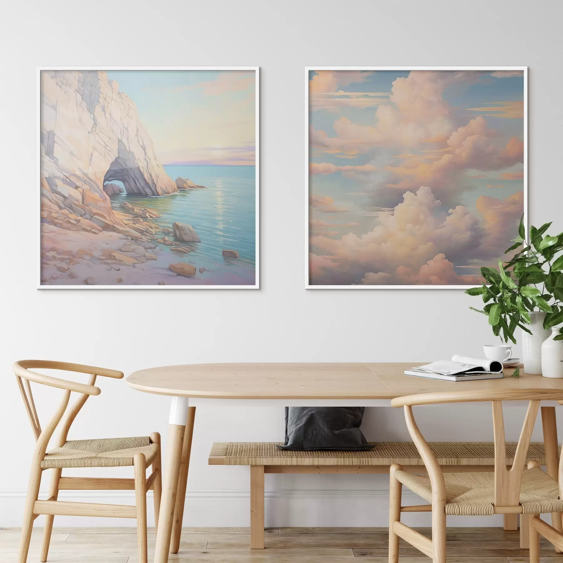 fotószőnyeg Hullám a sziklás parton és felhős égbolt d00487