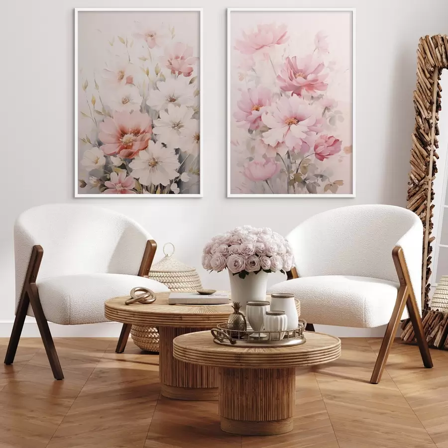 fotószőnyeg Finom virágok utánzata festmény d00504