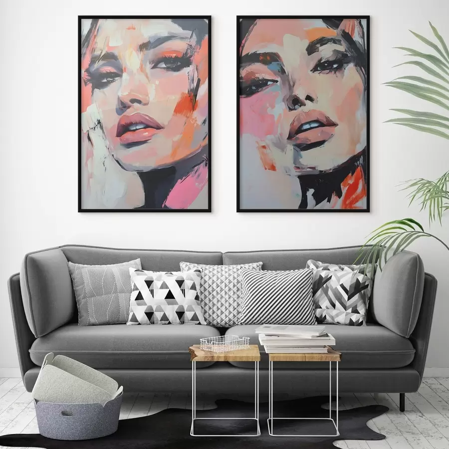 fotószőnyeg Női portrék utánzatos vonásokkal d00508