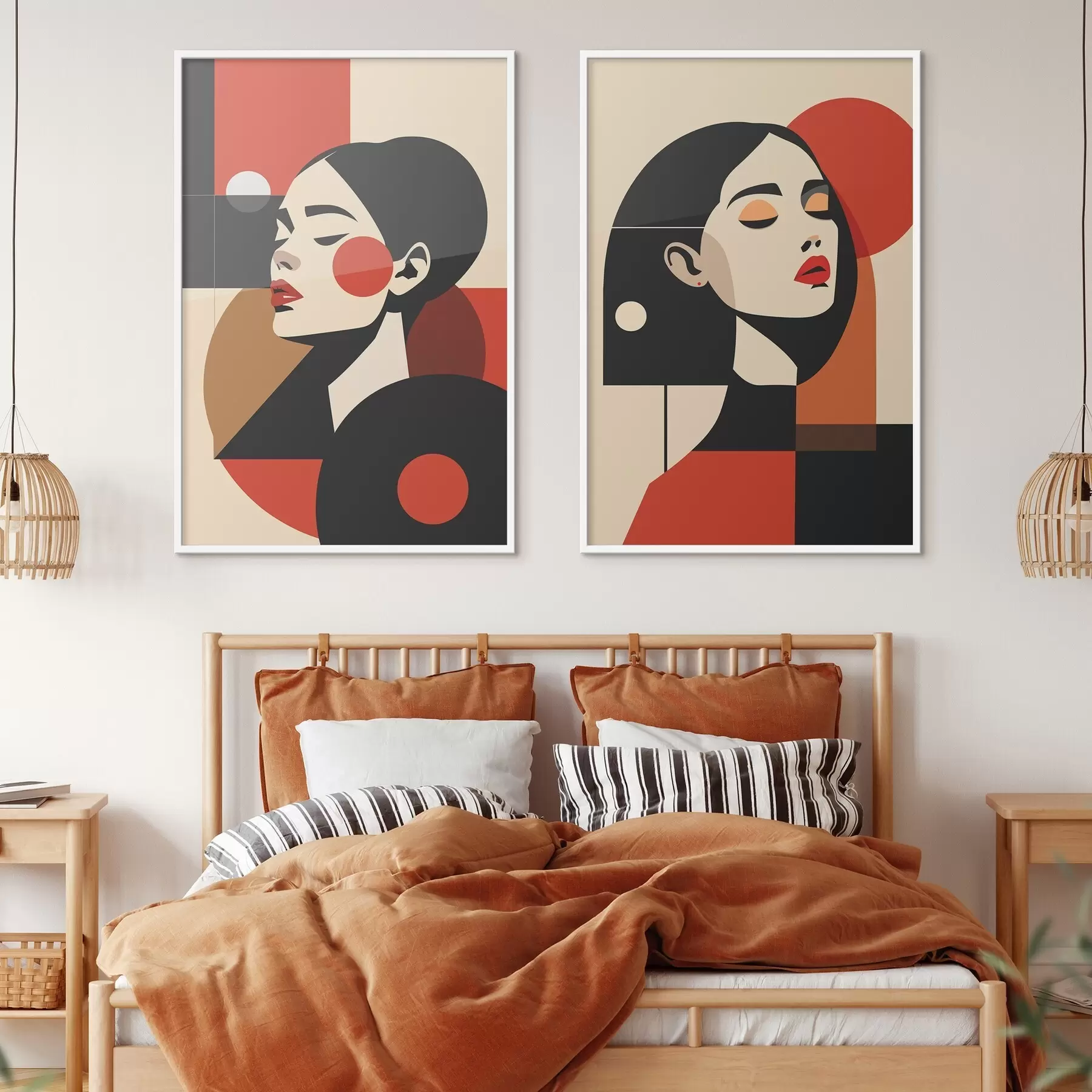 fotószőnyeg Női portrék a Bauhaus stílusban d00516