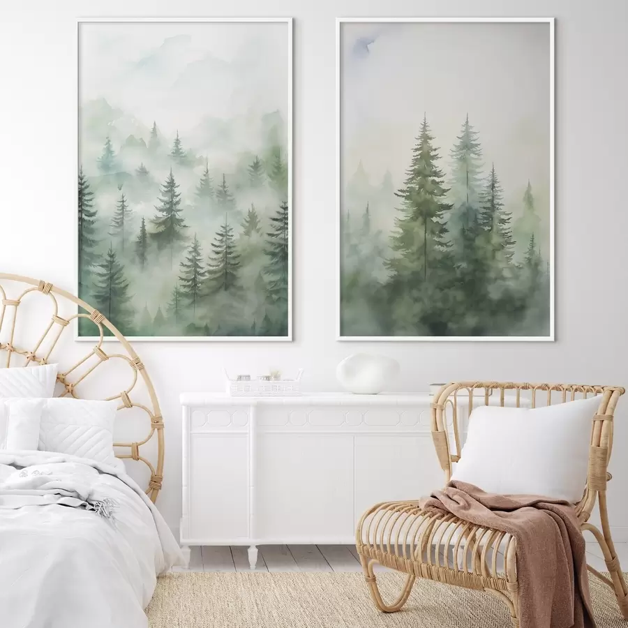 fotószőnyeg Erdő a ködben d00534