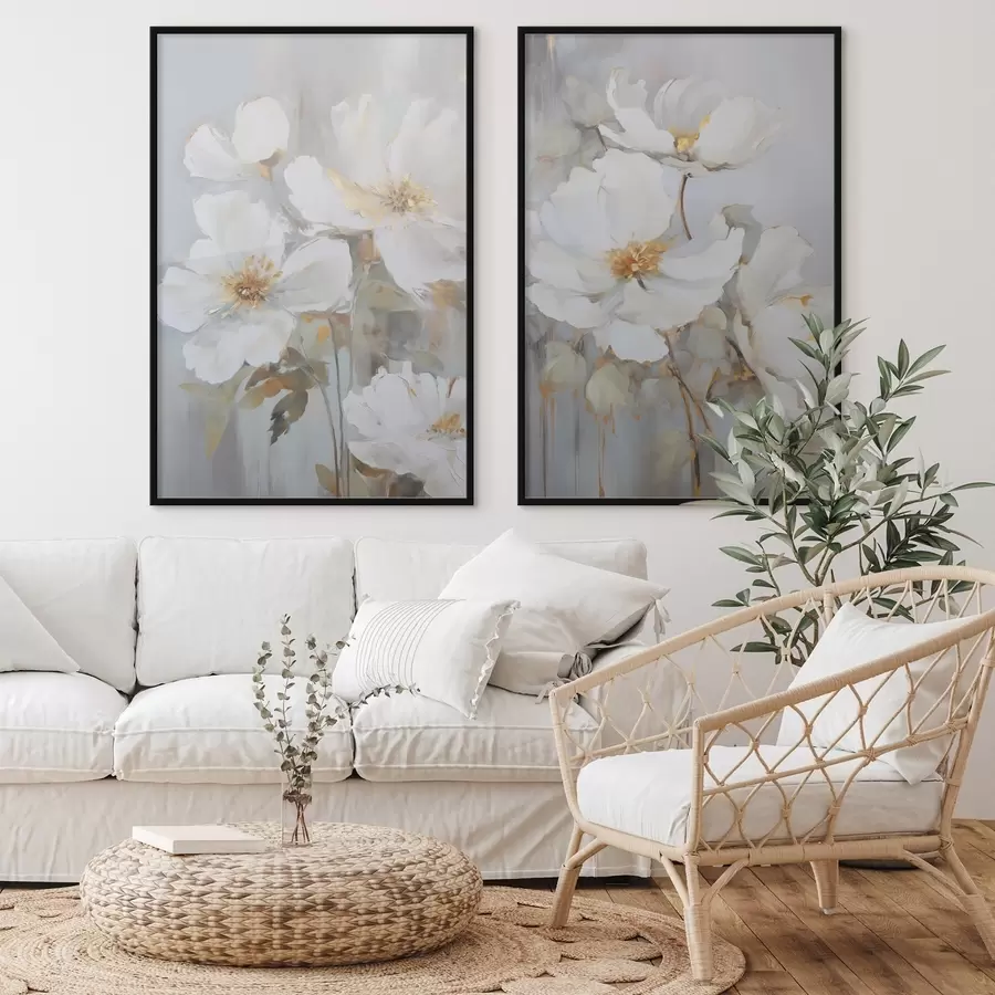 fotószőnyeg Absztrakt virágok festmény utánzat d00906