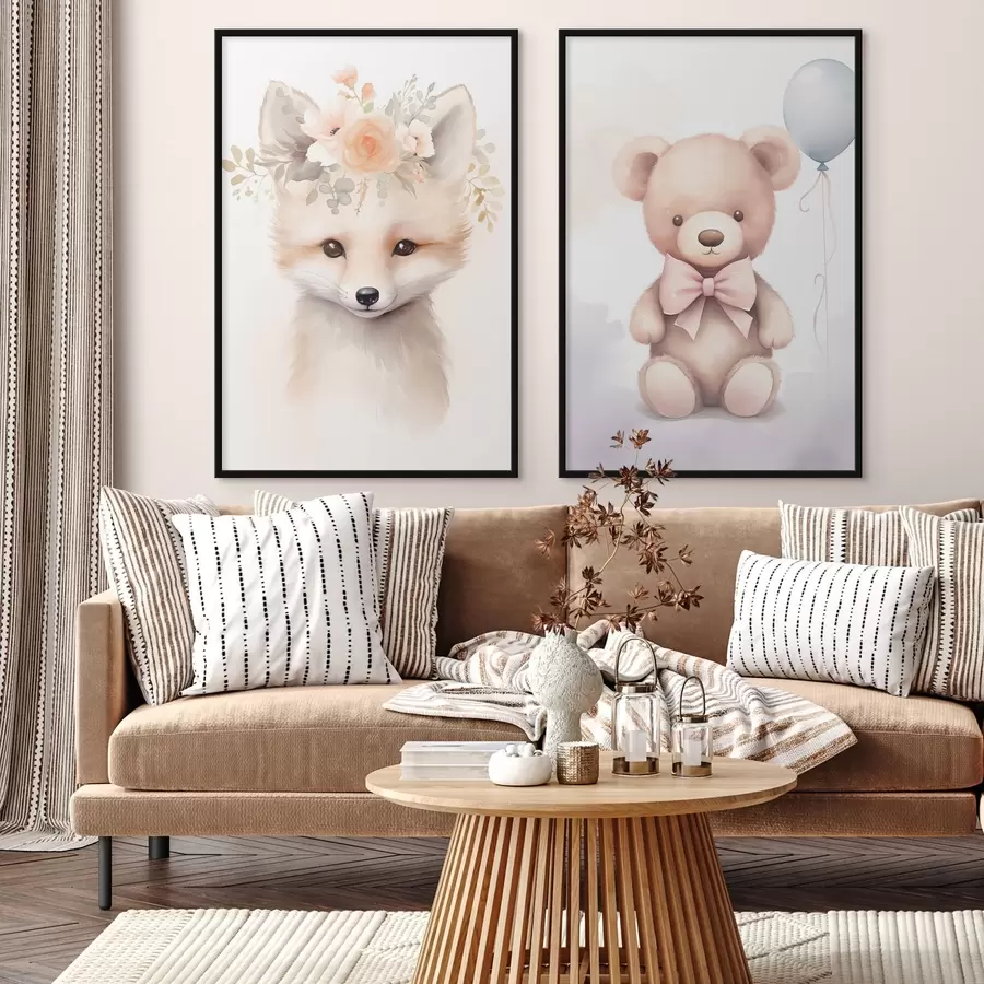 fotószőnyeg Róka és medve d00921