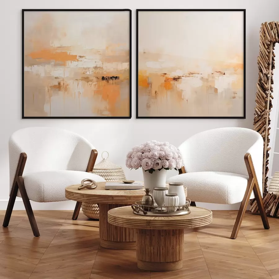 fotószőnyeg Könnyed absztrakt festmény őszi árnyalatokban d00895