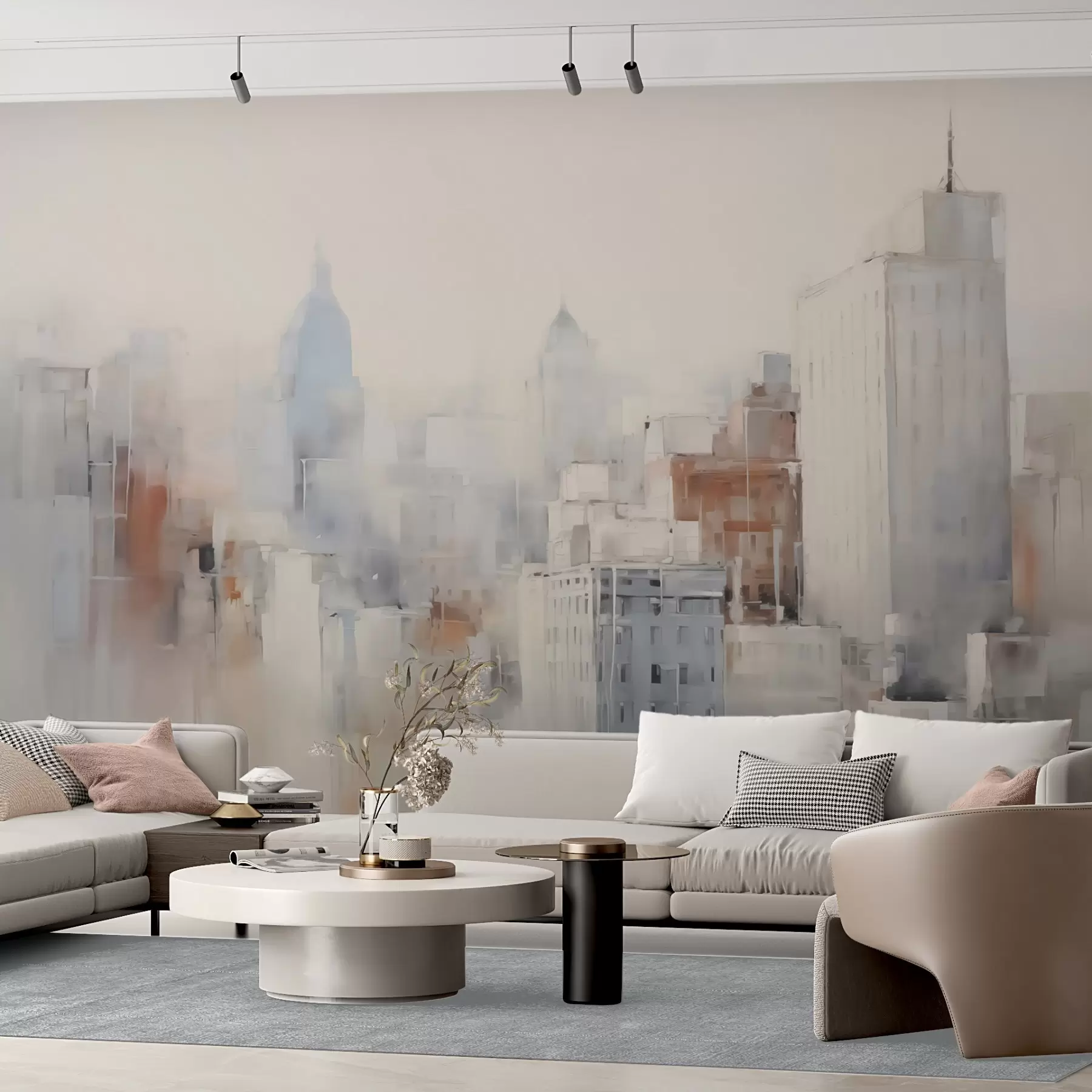 fotószőnyeg Absztrakt városi festményimitáció w04897