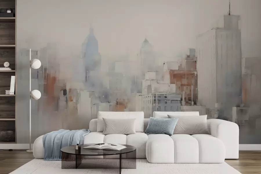 fotószőnyeg Absztrakt városi festményimitáció w04897