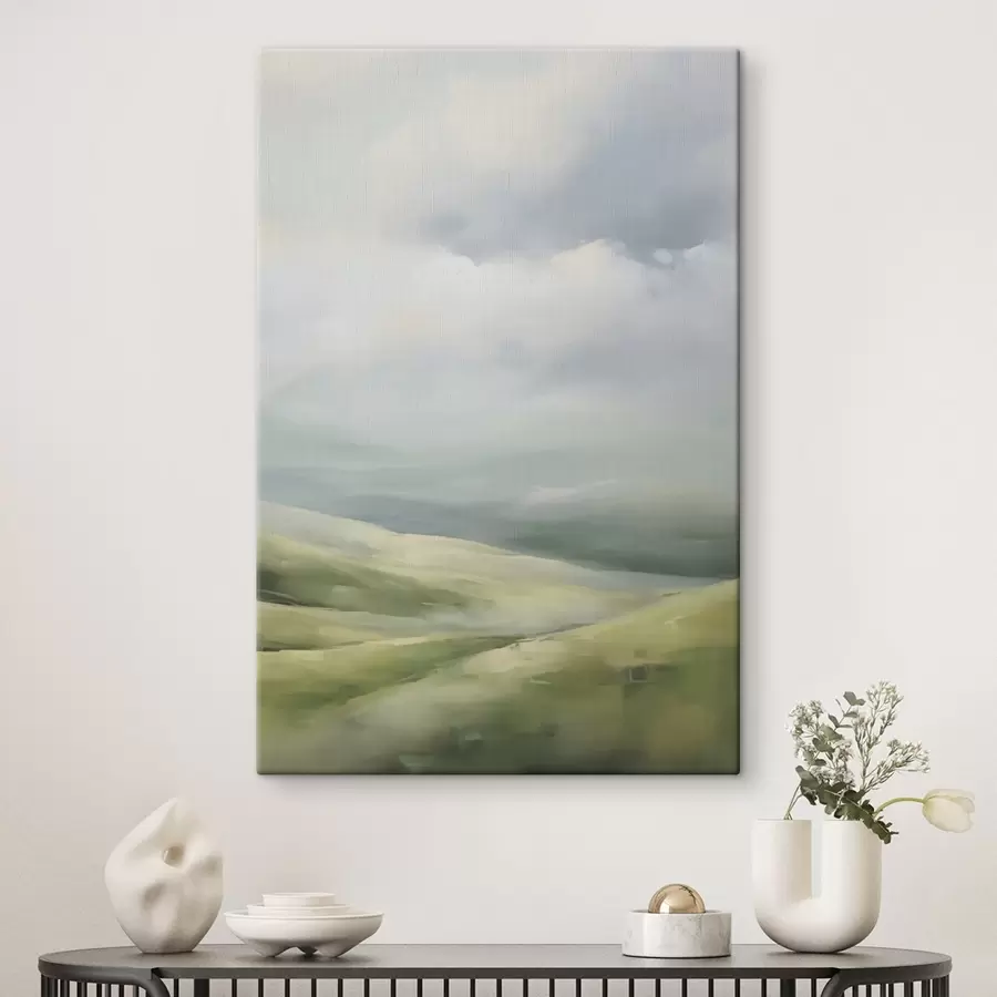 fotótapéta Mező felhőkkel a háttérben s47243