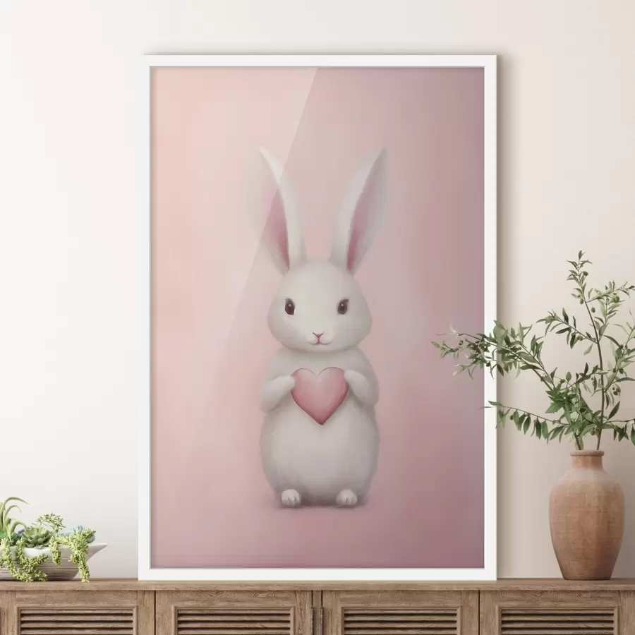 fotószőnyeg Nyuszi szívvel f47146