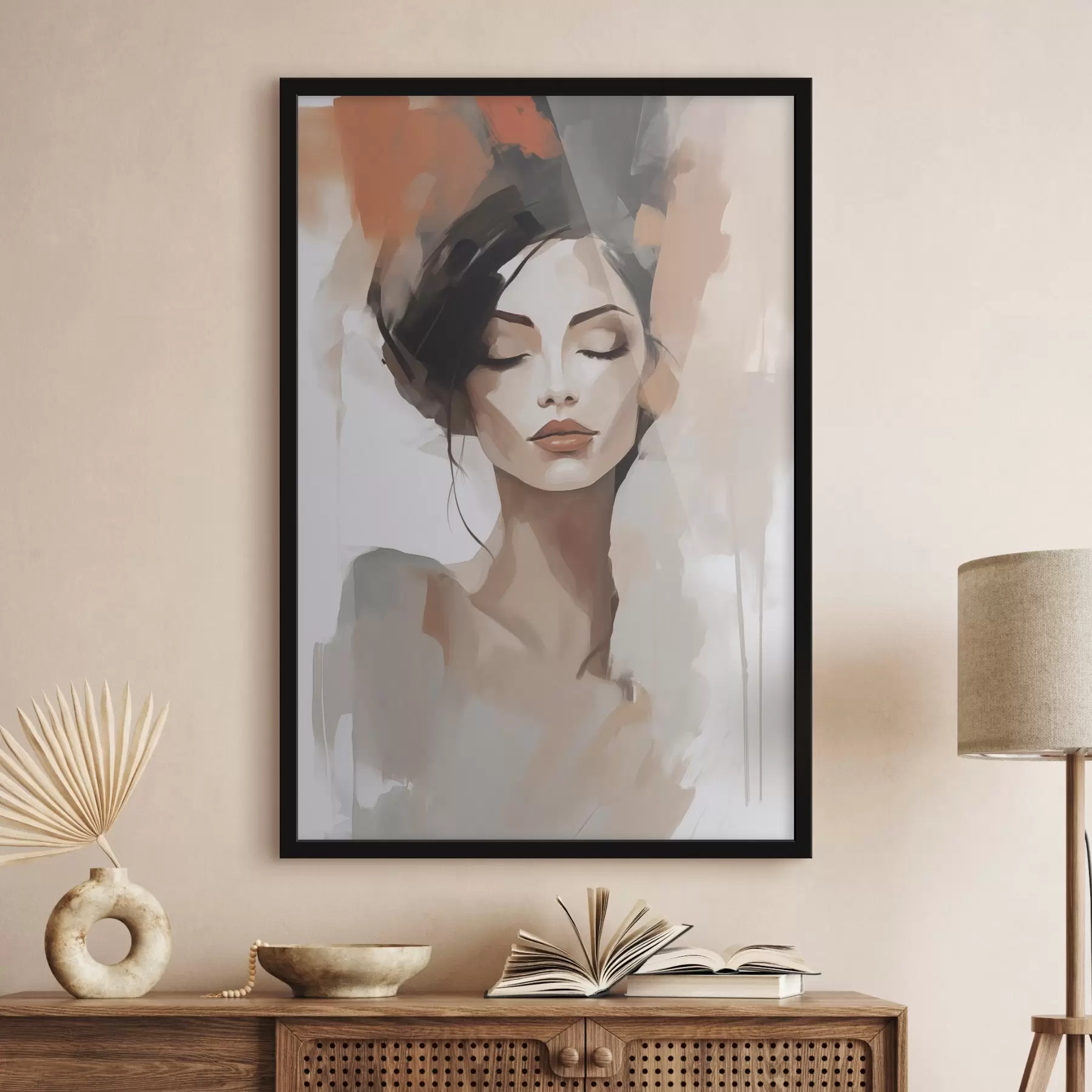 fotószőnyeg Absztrakt portré egy lányról f47151