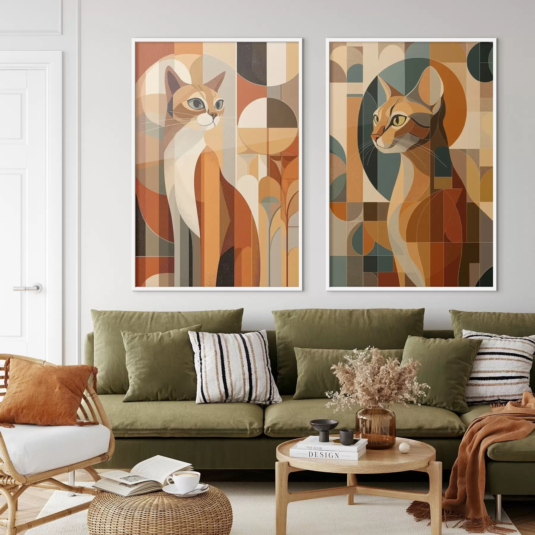 fotószőnyeg Absztrakt macskák d00841