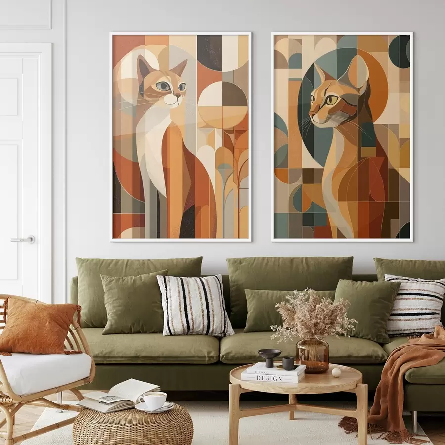 fotószőnyeg Absztrakt macskák d00841