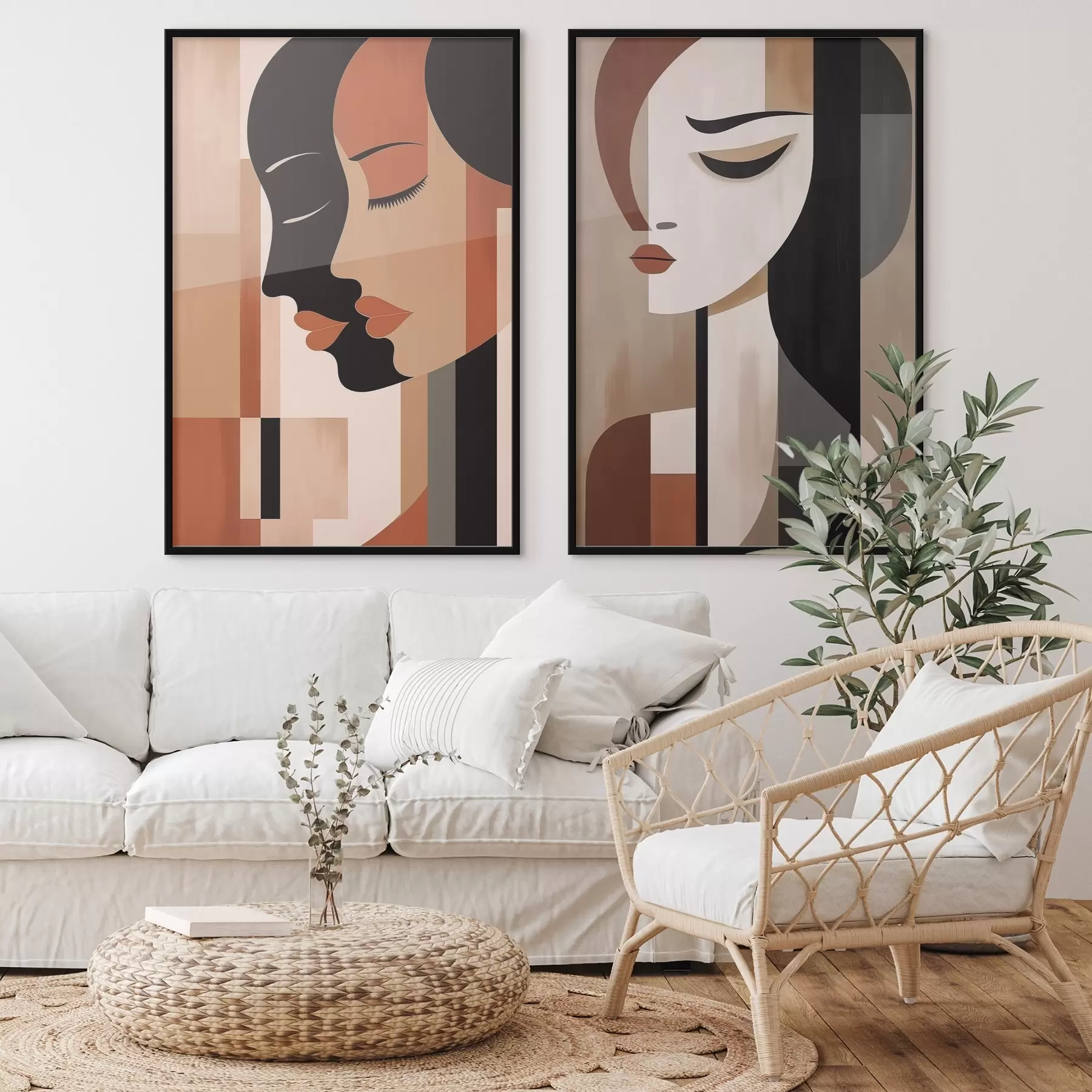 fotószőnyeg Absztrakt arcok d00847