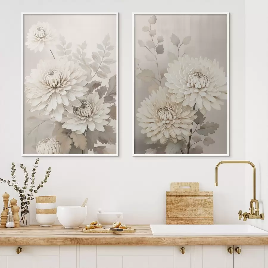 fotószőnyeg Absztrakt krizantémok d00856