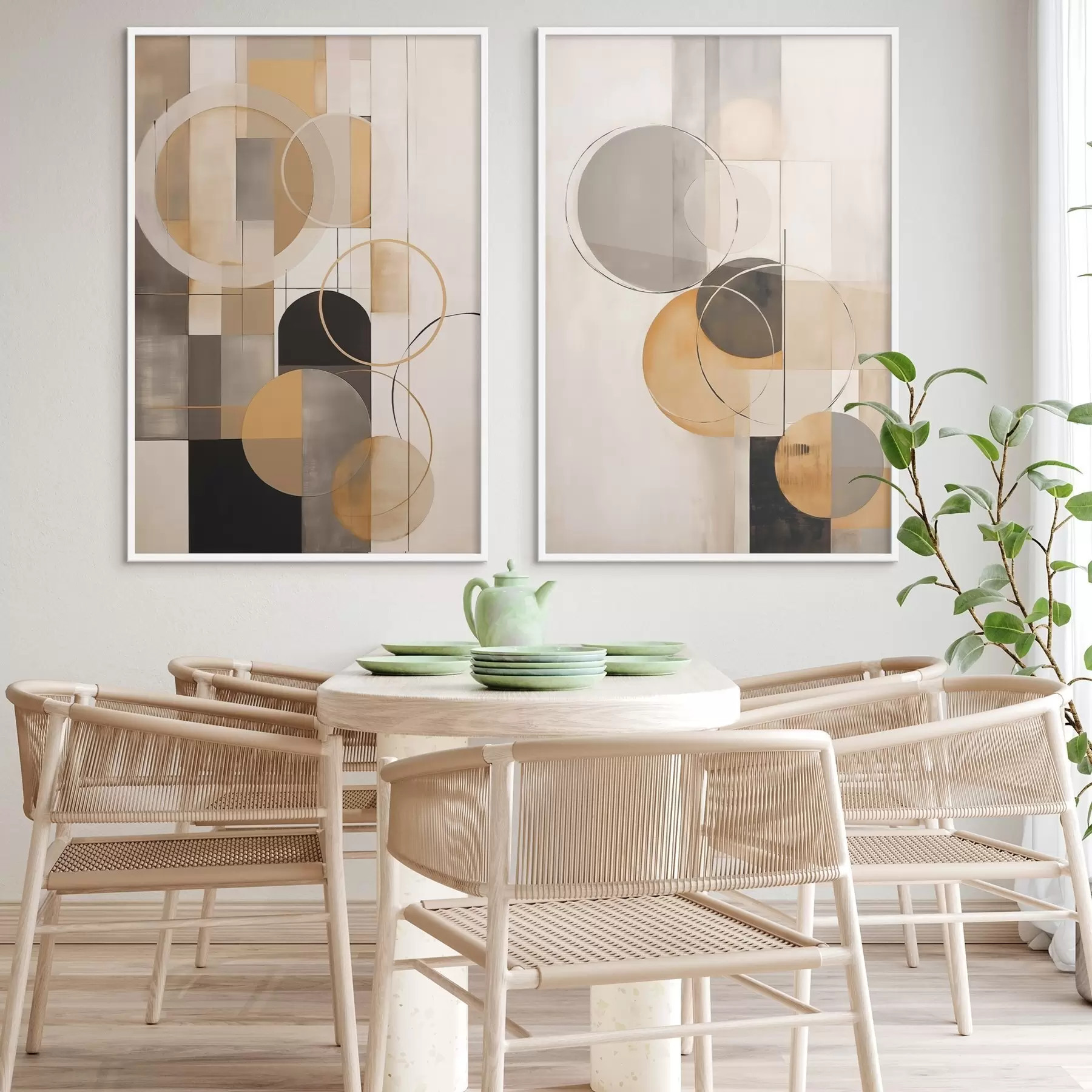 fotószőnyeg Geometrikus absztrakció körökkel d00858