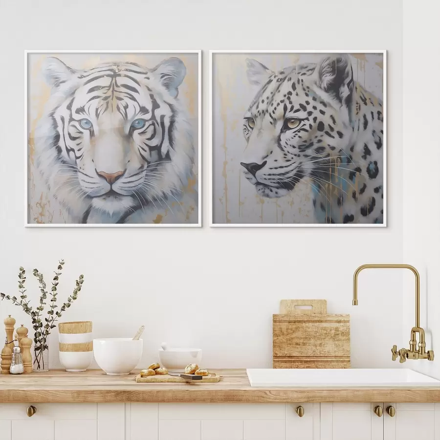 fotószőnyeg Tigris és leopárd d00995