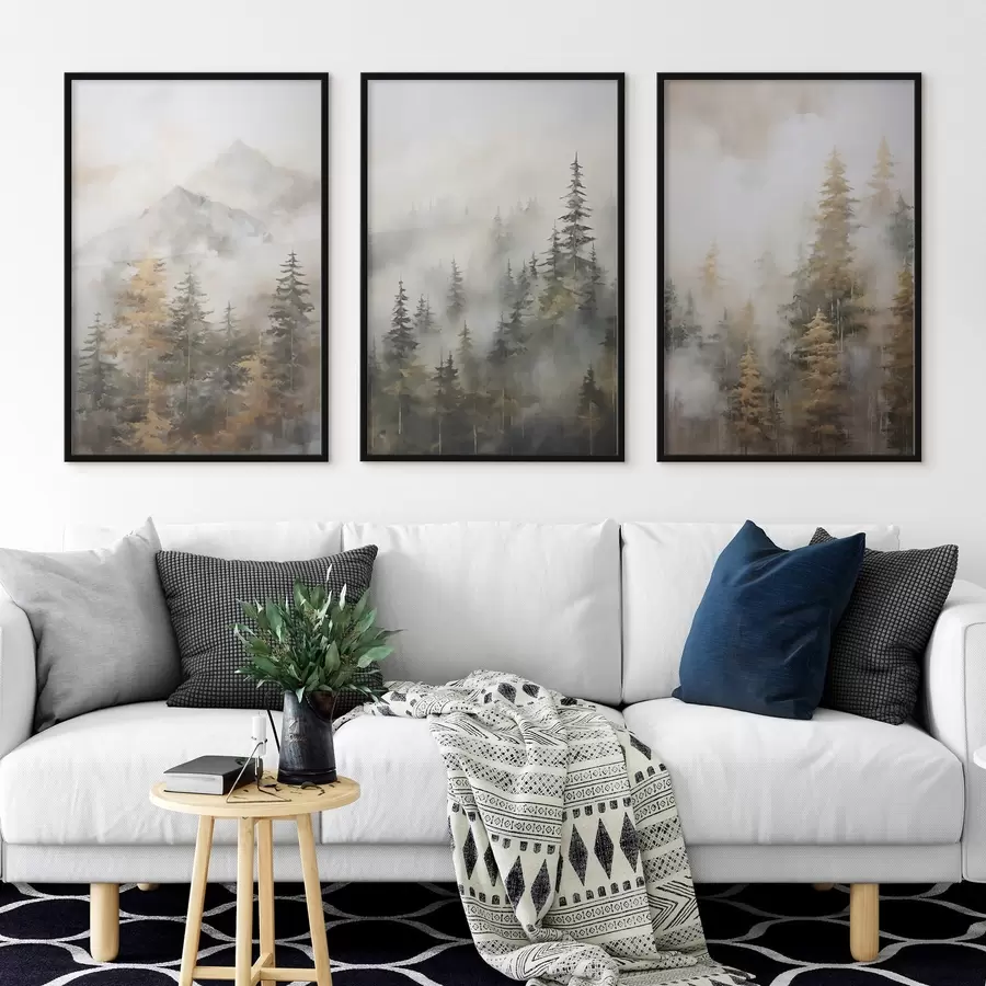 fotószőnyeg Festészet erdő utánzata d00996