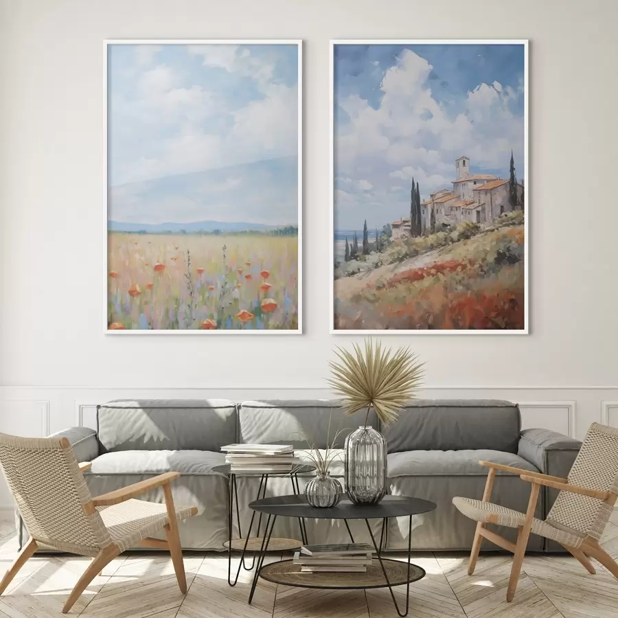 fotószőnyeg Festészet vidéki táj utánzata d01018