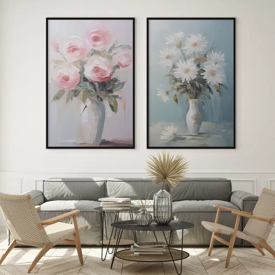 fotószőnyeg Virágok vázában utánzat festmény d01027