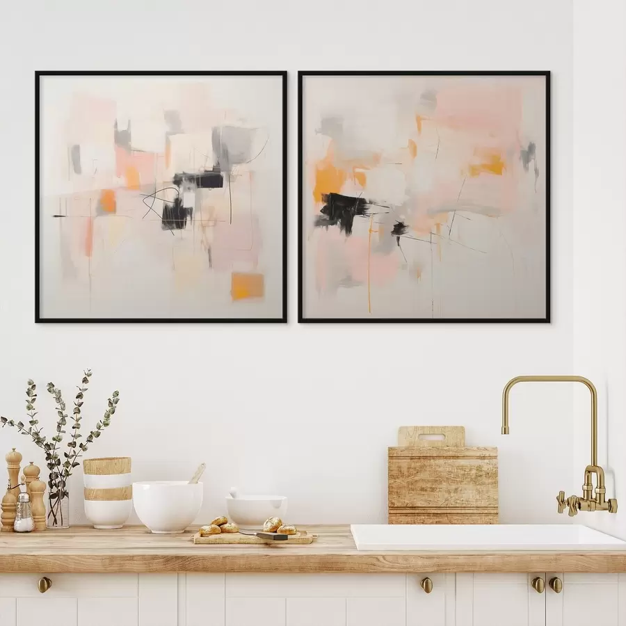 fotószőnyeg Kétrészes, kontrasztos akcentussal rendelkező művészi kompozíció d00980