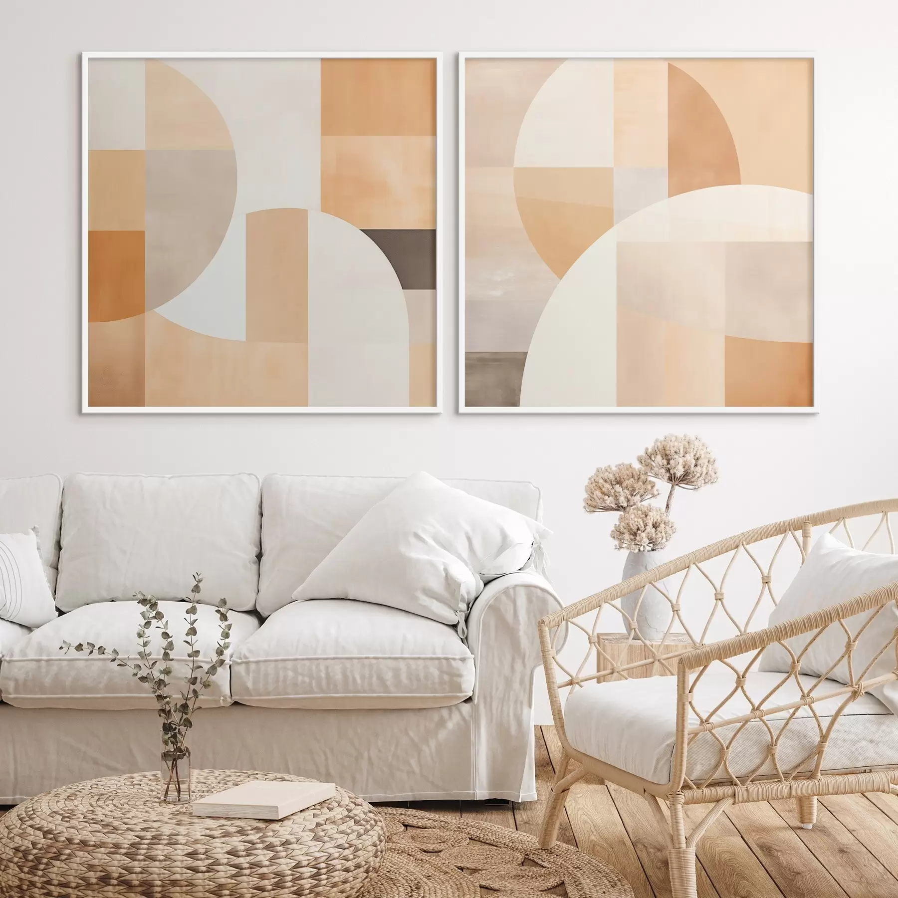 fotószőnyeg Kompozíció nagy formákkal és lágy színblokkokkal d00986