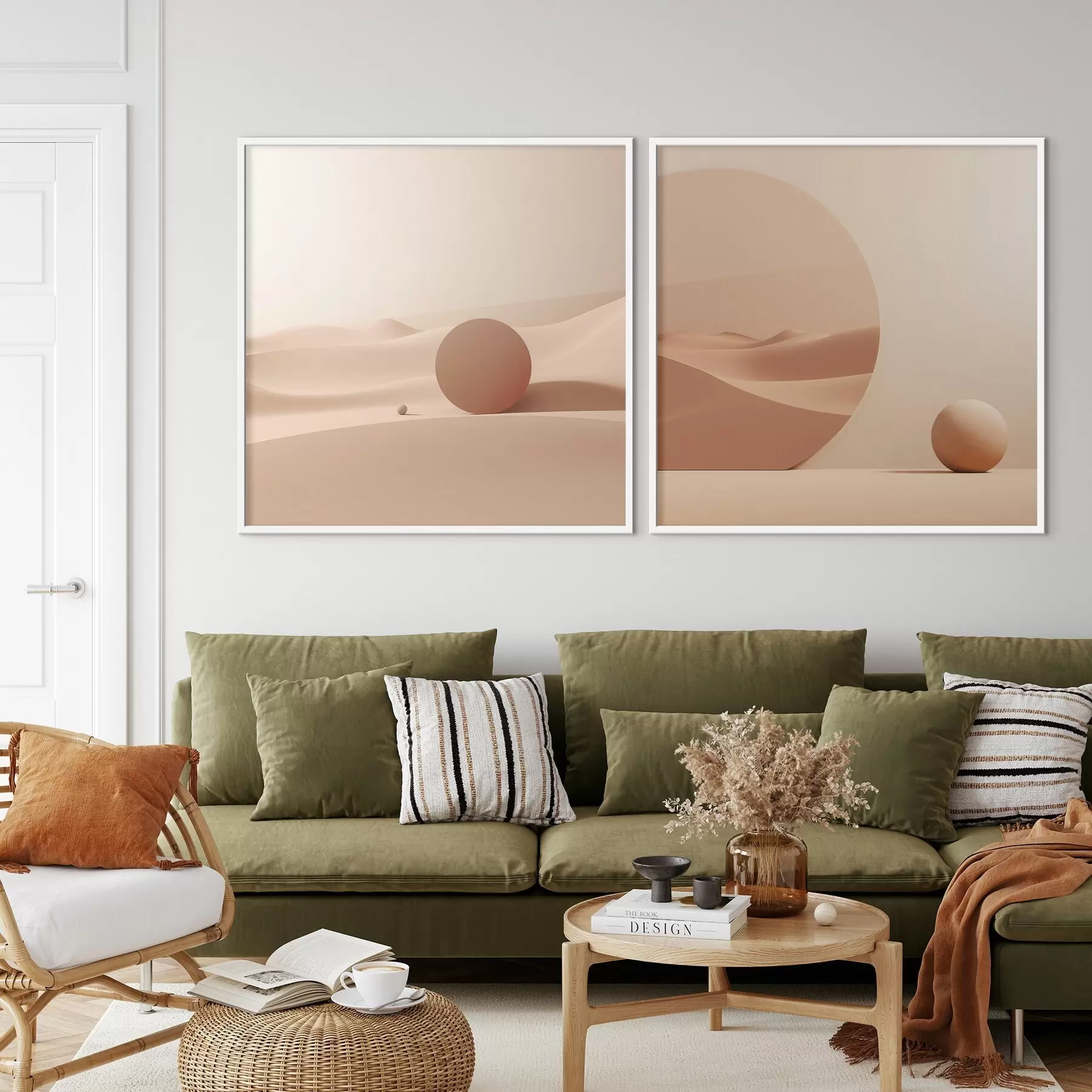 fotószőnyeg Kompozíció nyugodt terekkel és geometrikus formával d00990