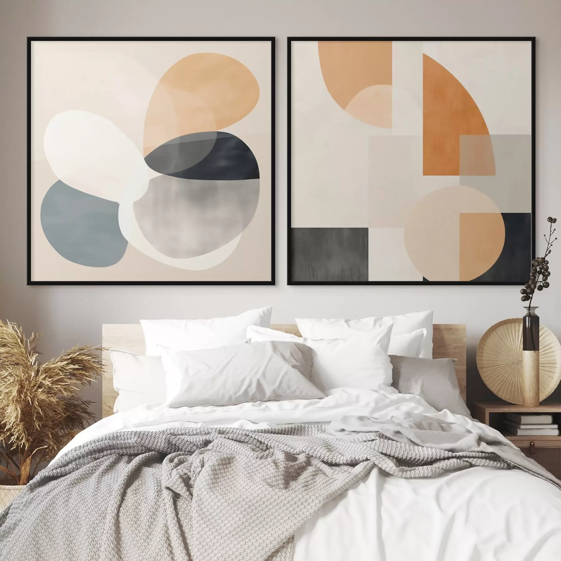 fotószőnyeg A formák lekerekített metszéspontjai az akvarell minimalizmusban d00993