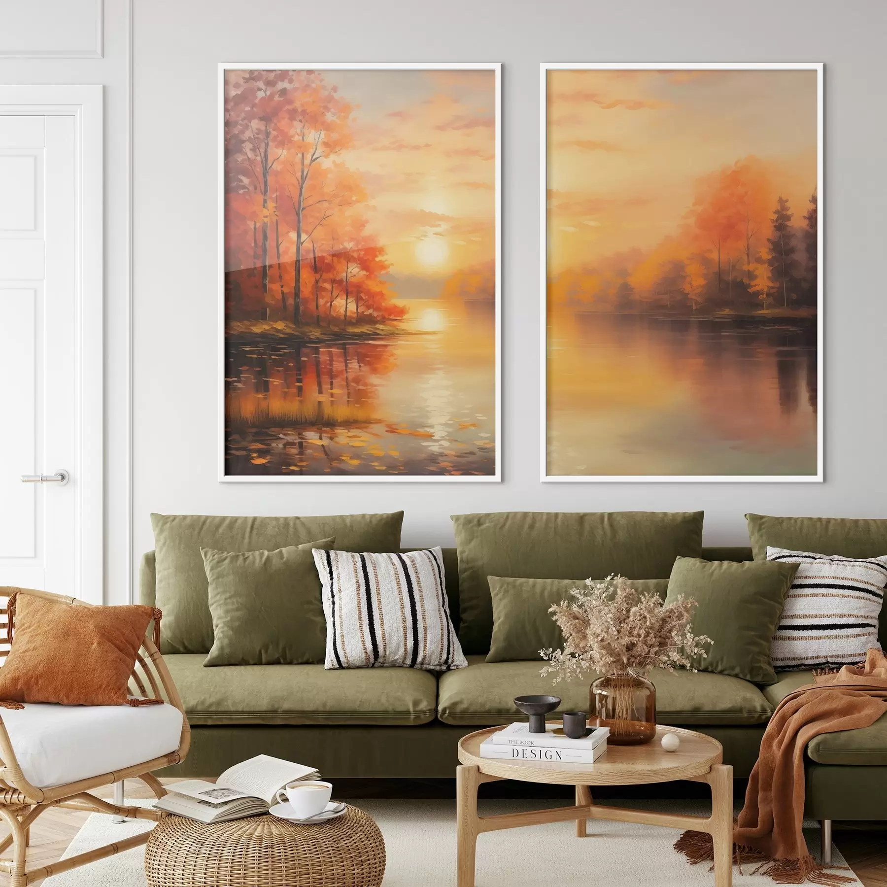 fotószőnyeg Őszi erdő a naplementében d01051