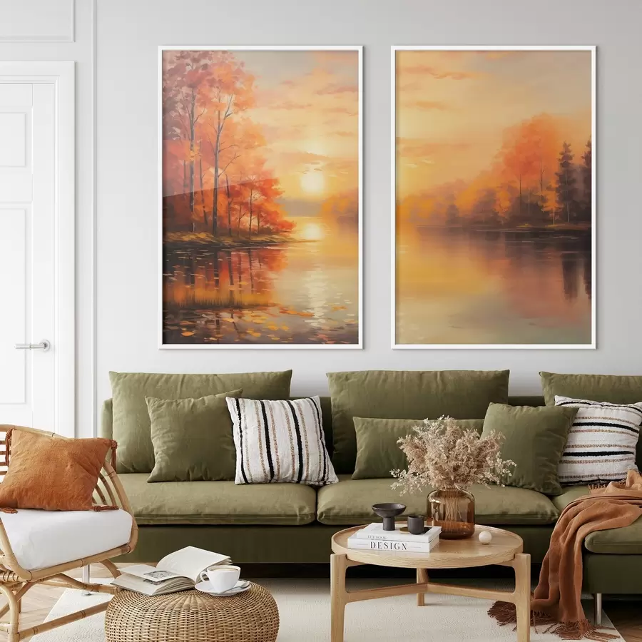 fotószőnyeg Őszi erdő a naplementében d01051