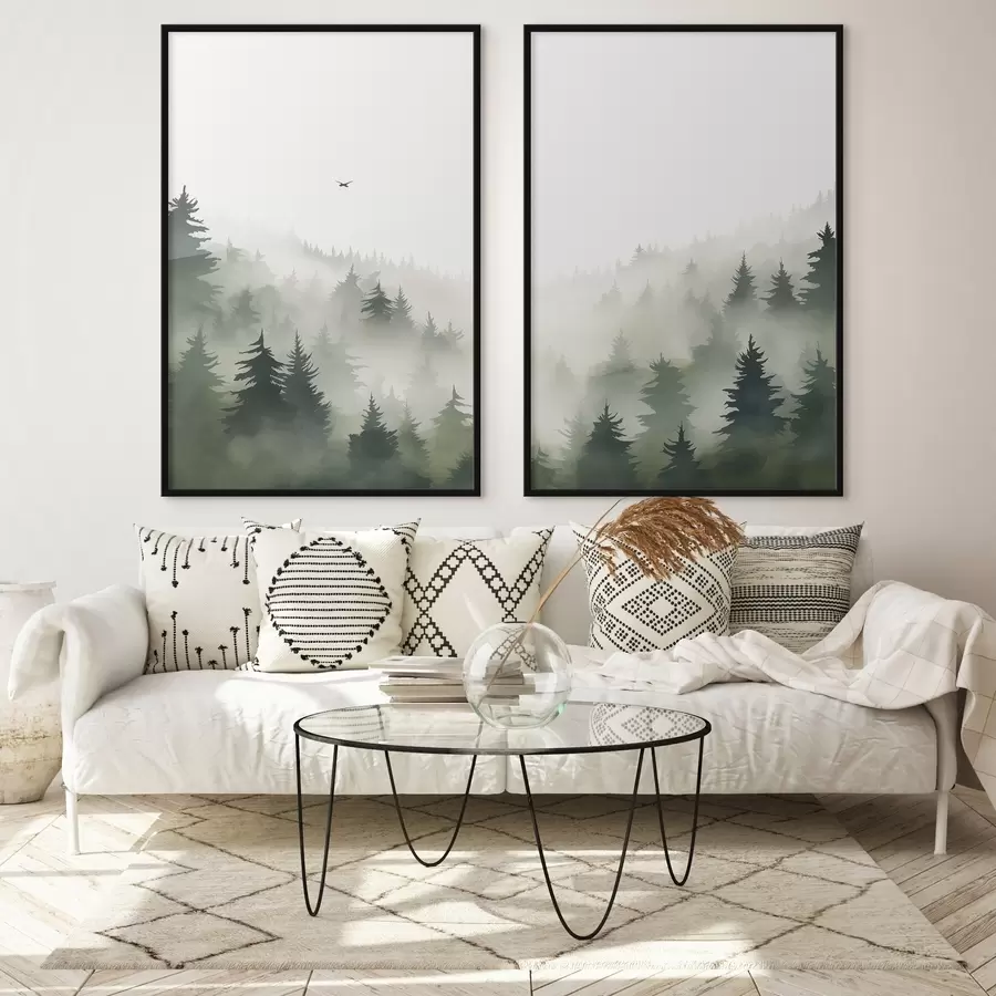 fotószőnyeg Ködös erdő d01061