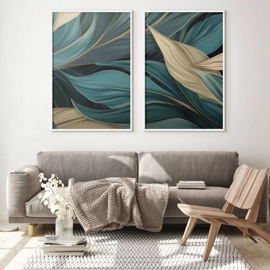 fotószőnyeg Zöld absztrakt levelek d01063