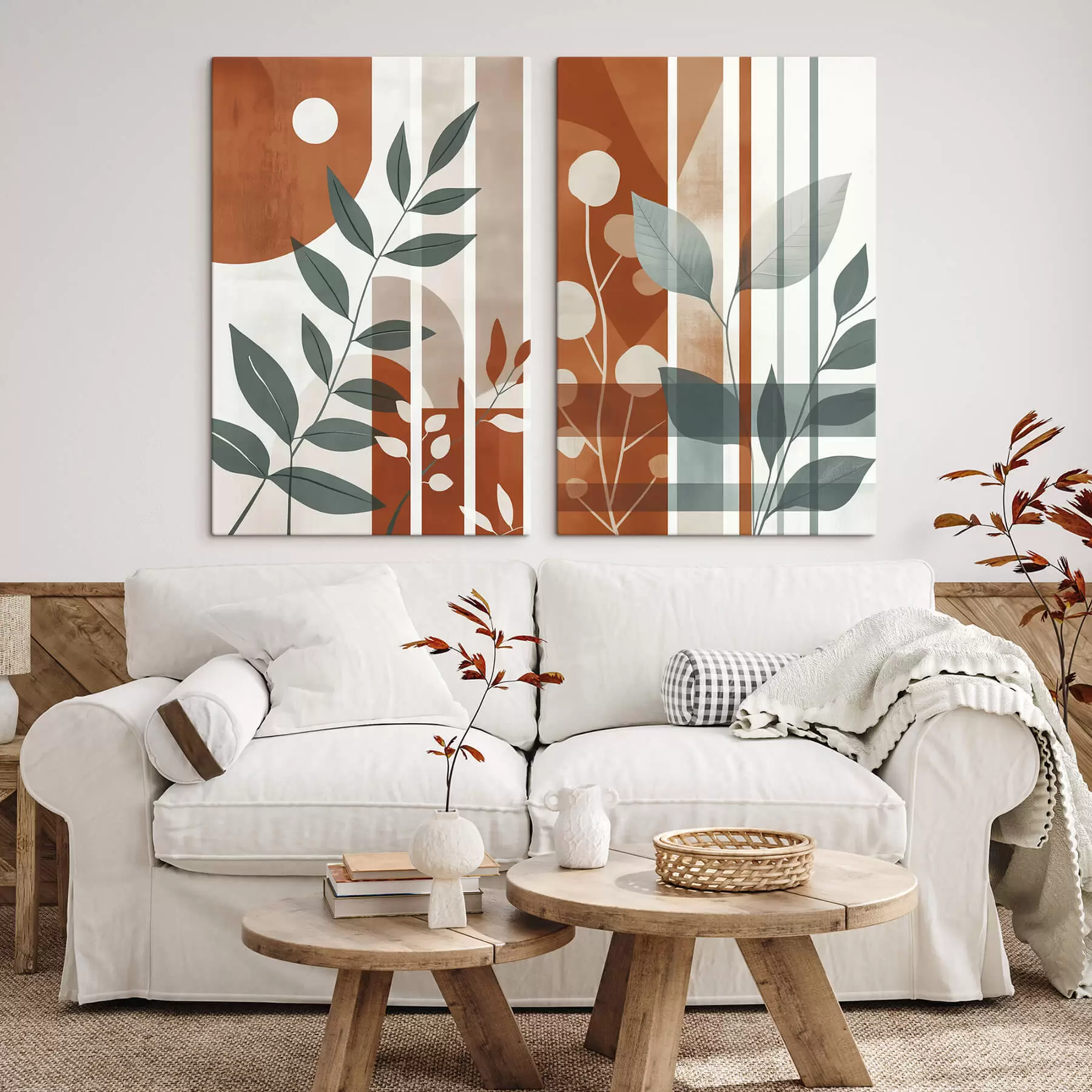 fotótapéta Absztrakció levelek ágakkal m01074