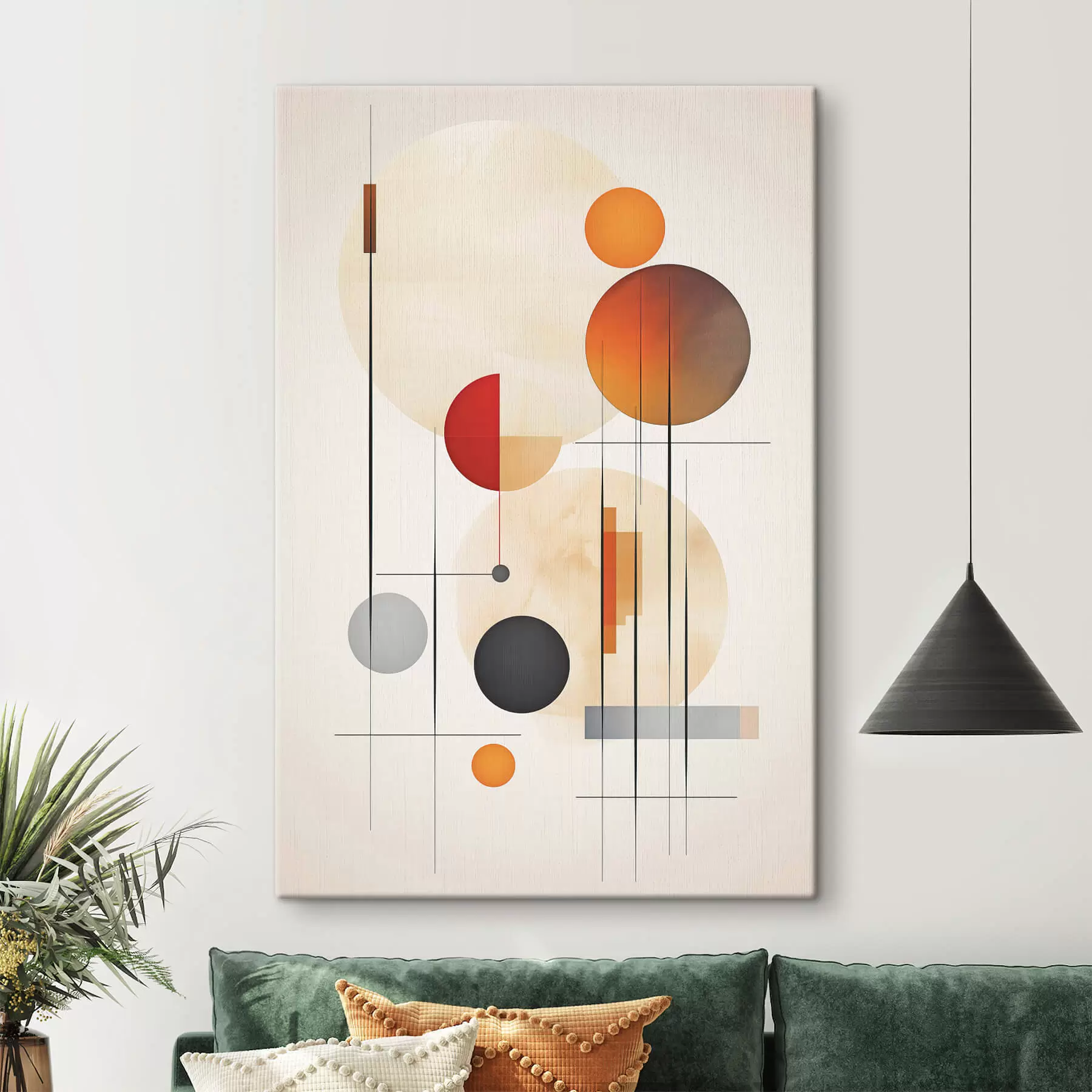 fotótapéta Geometrikus absztrakció gömbökkel s46976