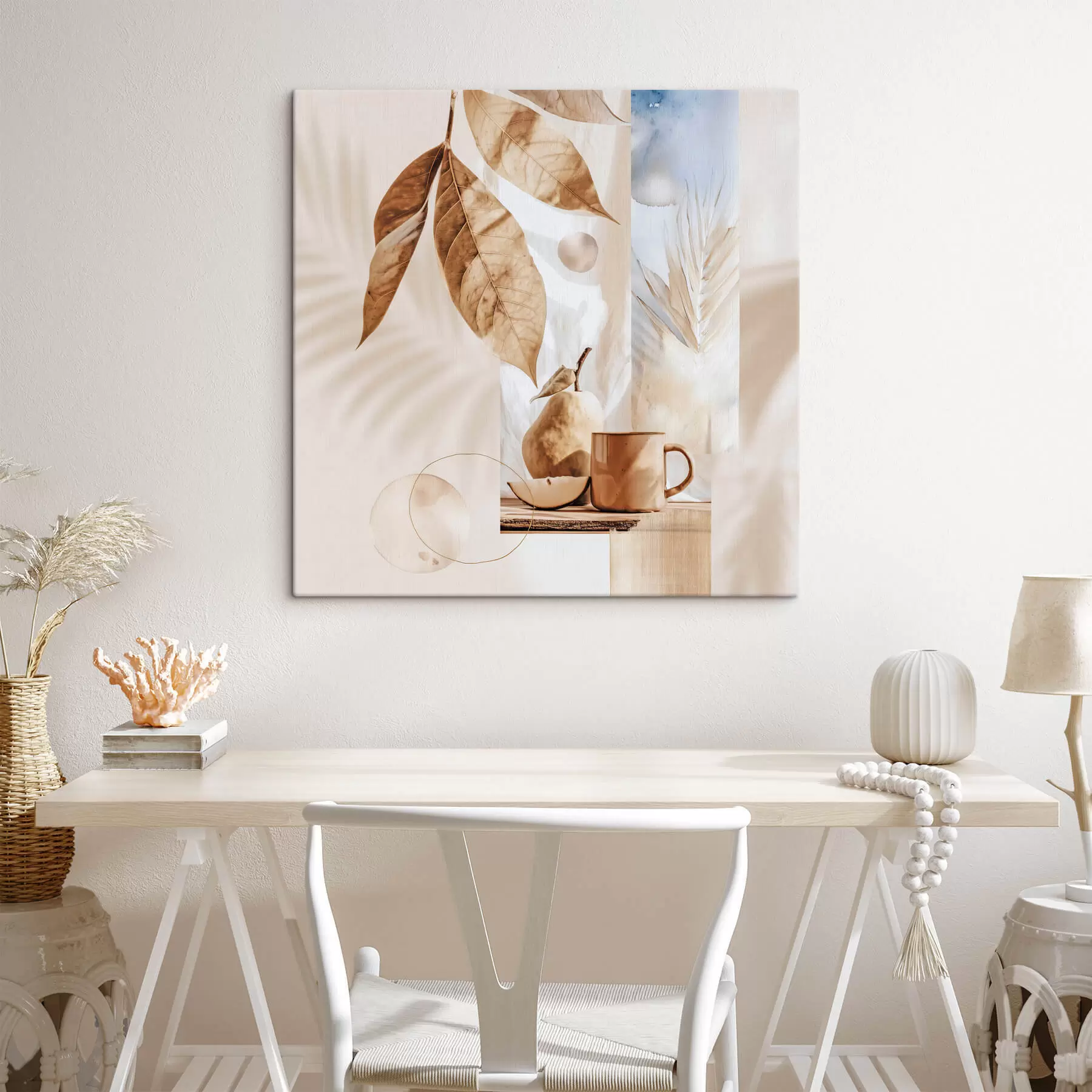 fotótapéta Absztrakt, levelekkel, körtével és csészével s47047