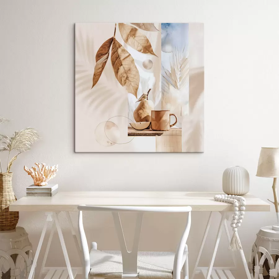 fotótapéta Absztrakt, levelekkel, körtével és csészével s47047