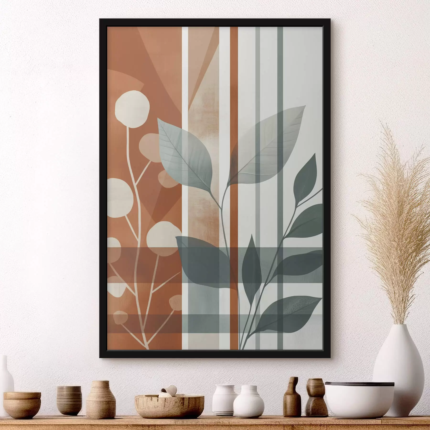 fotószőnyeg Absztrakció levelek ágakkal f47248