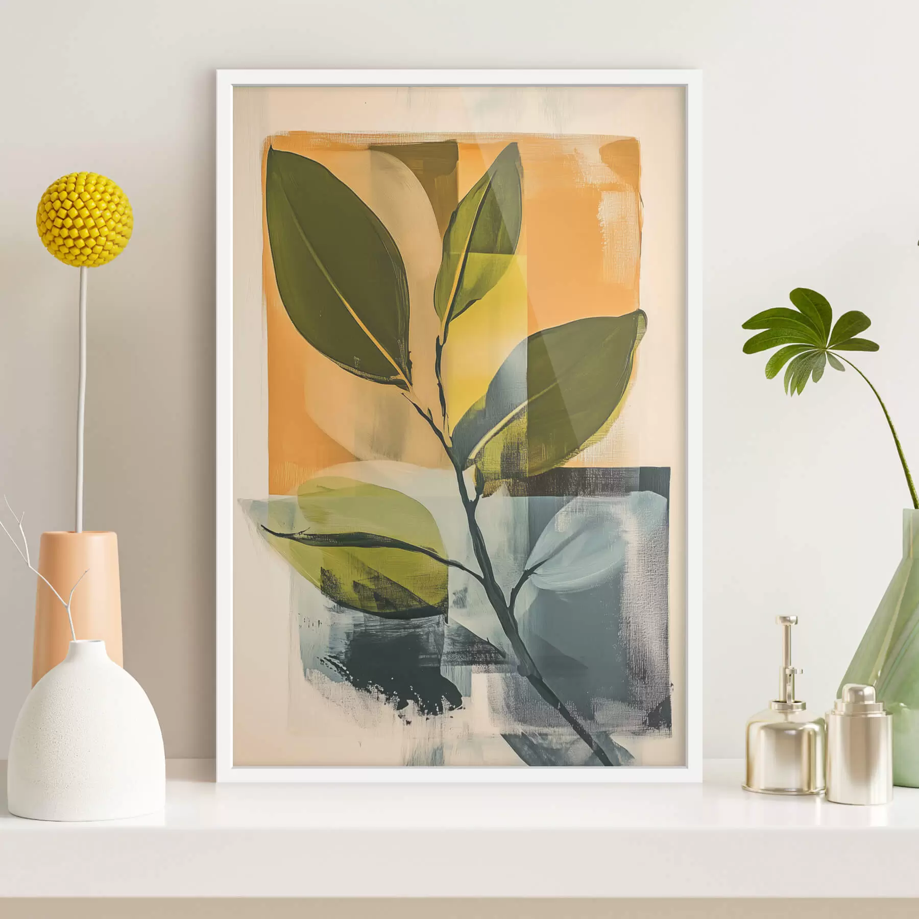 fotószőnyeg Levélág absztrakt háttér előtt f47250