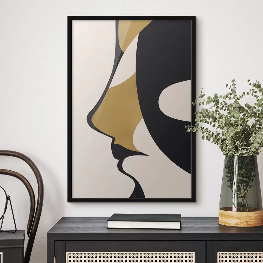 fotószőnyeg Arc absztrakt sziluettje f47252