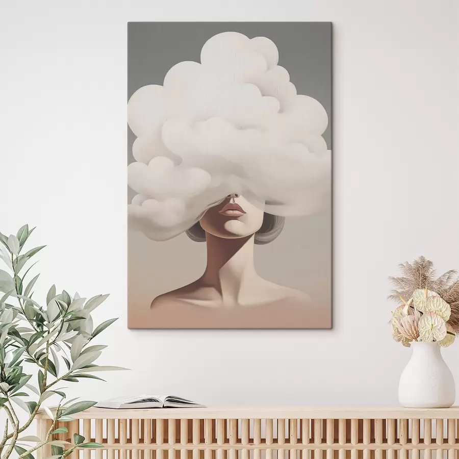 fotótapéta A lány arcát felhő borítja s47337