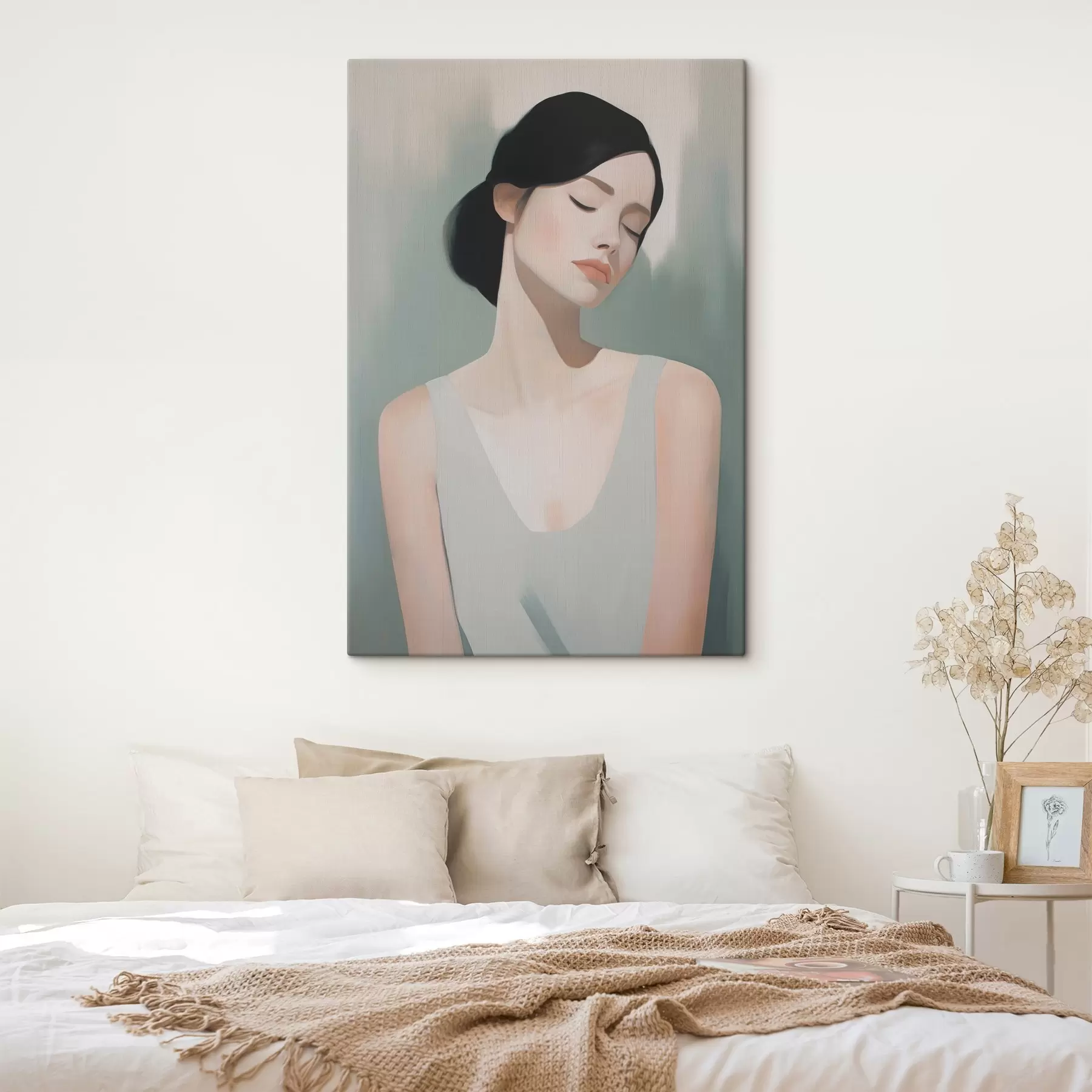 fotótapéta Egy lány csukott szemmel s47341