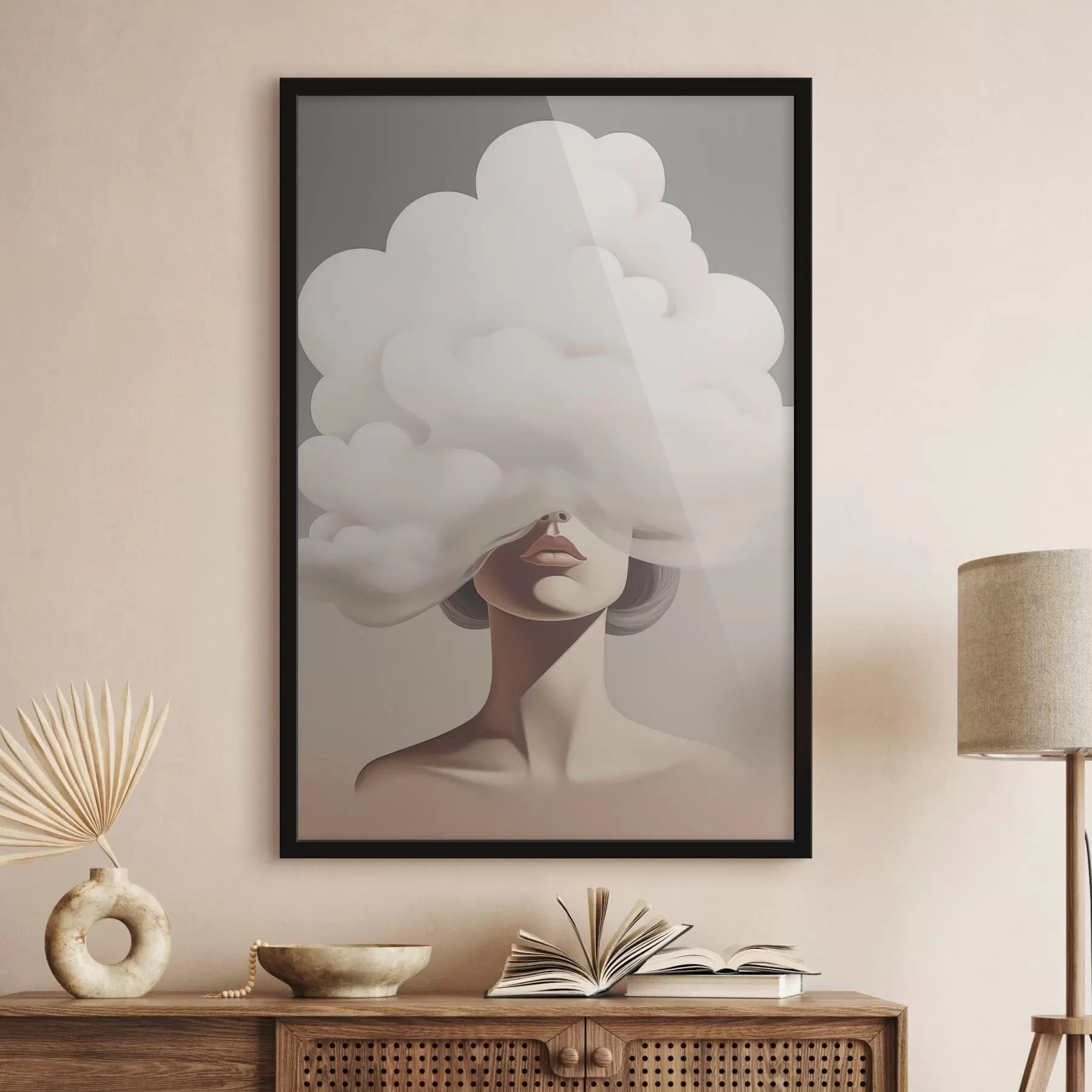 fotószőnyeg A lány arcát felhő borítja f47337