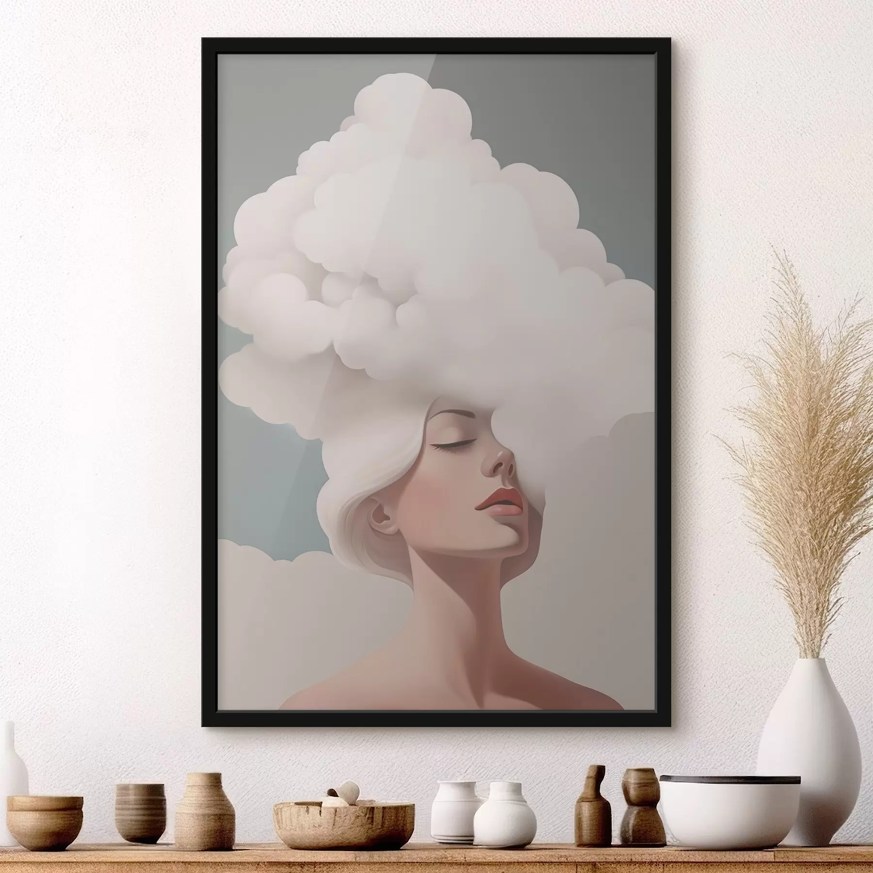 fotószőnyeg A lány és a felhő f47338