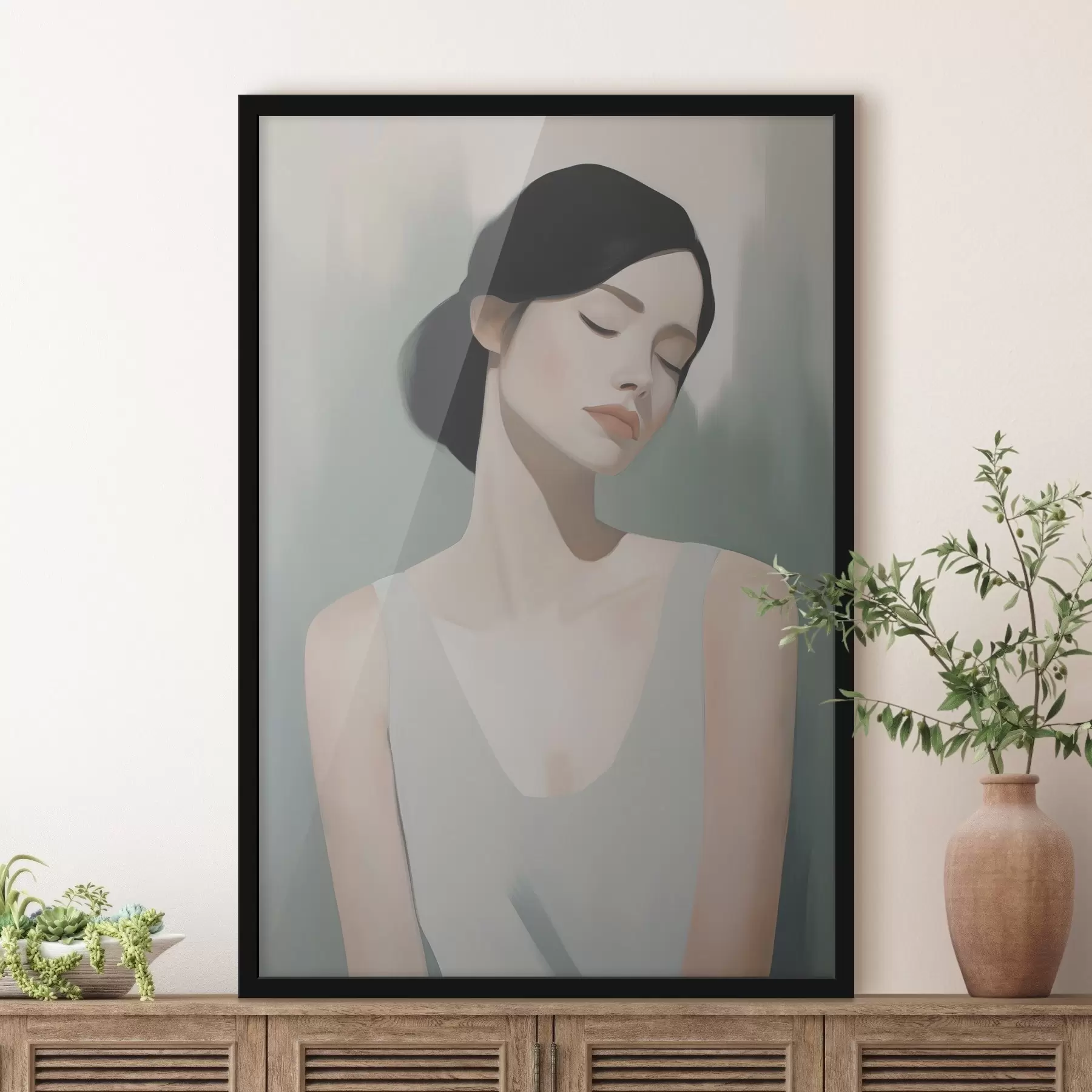 fotószőnyeg Csukott szemű lány f47341