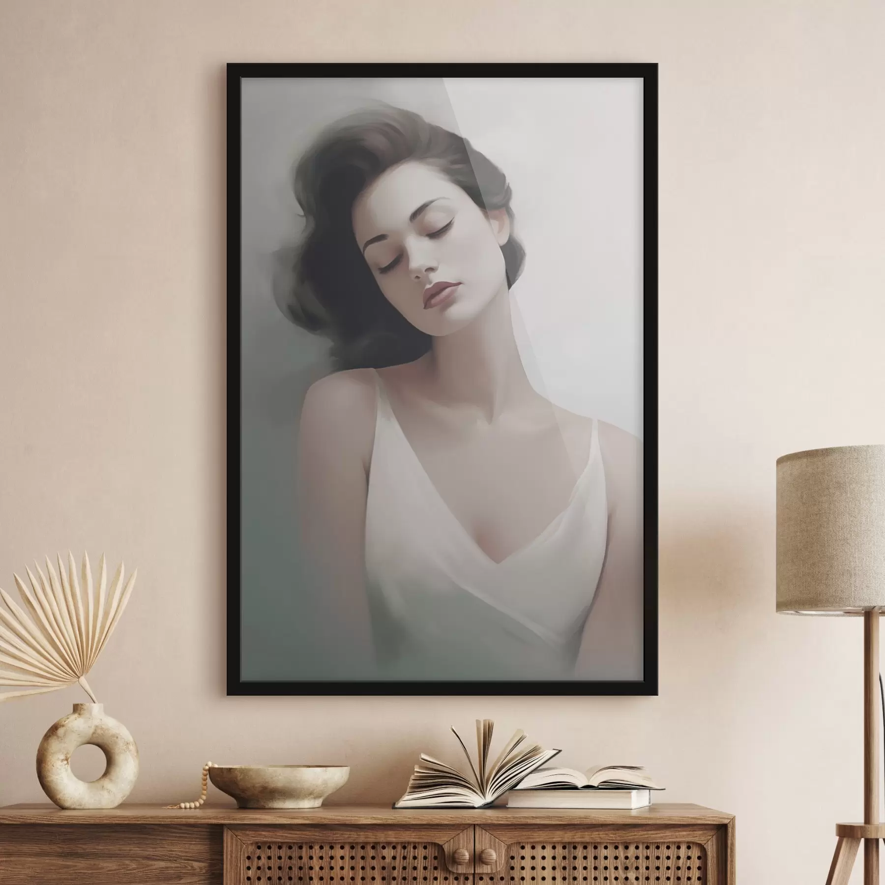 fotószőnyeg Portré egy lányról, csukott szemmel f47342